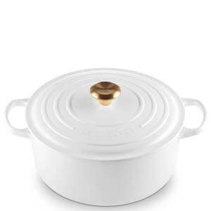 Le Creuset Signature White Cast Iron Round Casserole 28cm